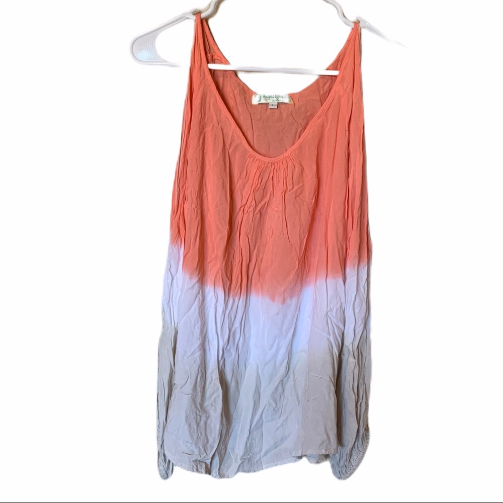 Angels by the sea cold shoulder ombré top large